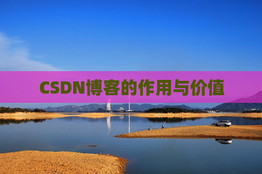 CSDN博客的作用与价值